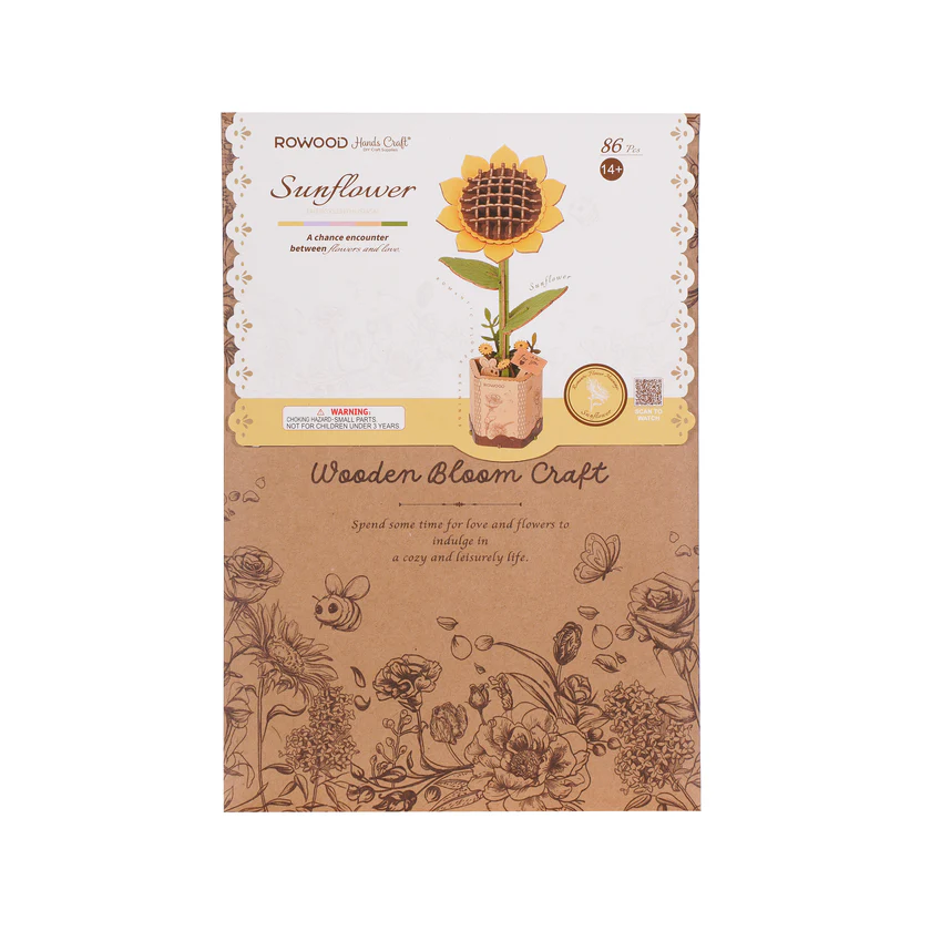 Modern Wooden Bloom Puzzle Sunflower