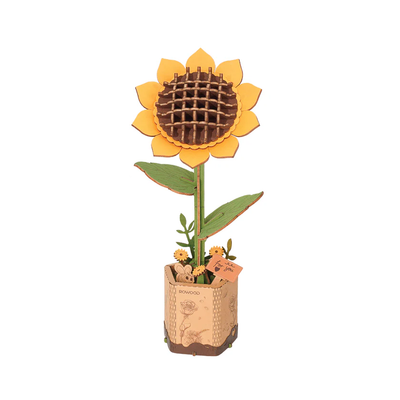 Modern Wooden Bloom Puzzle Sunflower