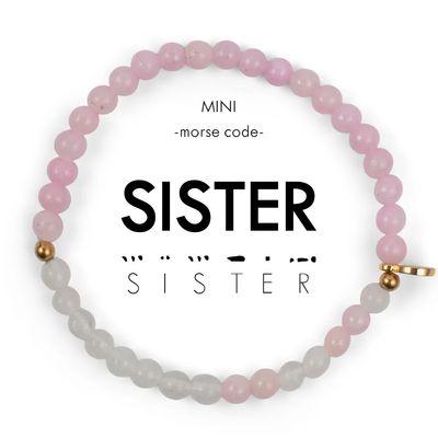 Mini Morse Code Bracelet - Sister