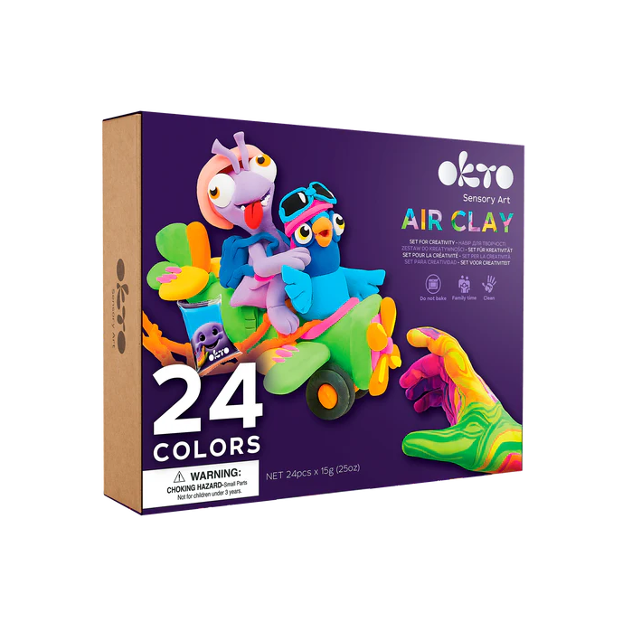 OKTO Air Dry Clay 24 Piece Set