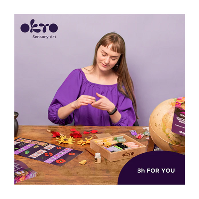 OKTO Sensory Art 3D Flowers Air Dry Clay Art Kit