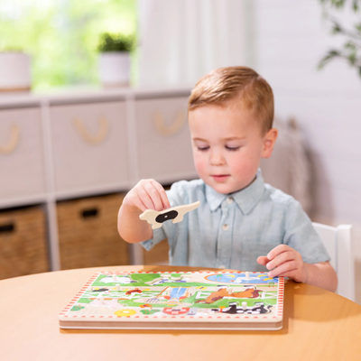 Old MacDonald's Farm Sound and Peg 8 Piece Puzzle