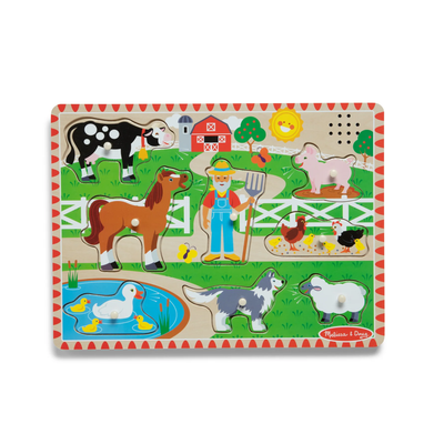 Old MacDonald's Farm Sound and Peg 8 Piece Puzzle