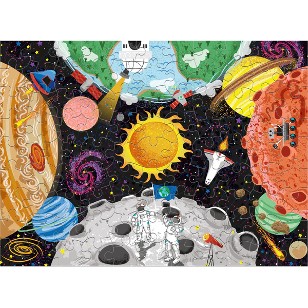 100 Pc Glow in the Dark Outer Space Adventure Puzzle