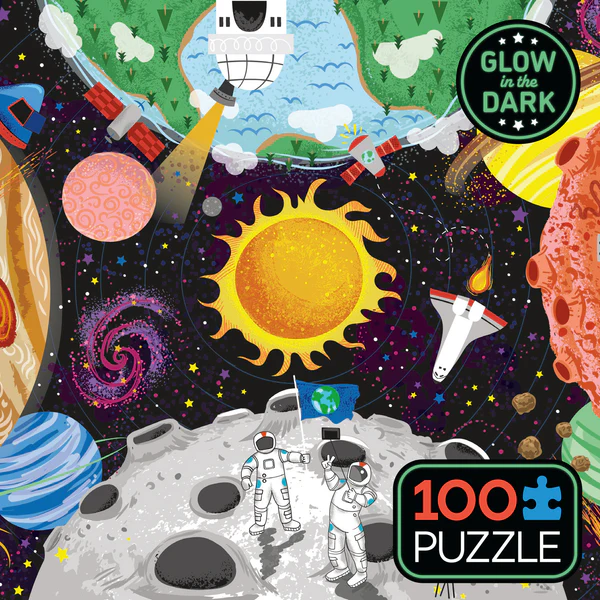 100 Pc Glow in the Dark Outer Space Adventure Puzzle