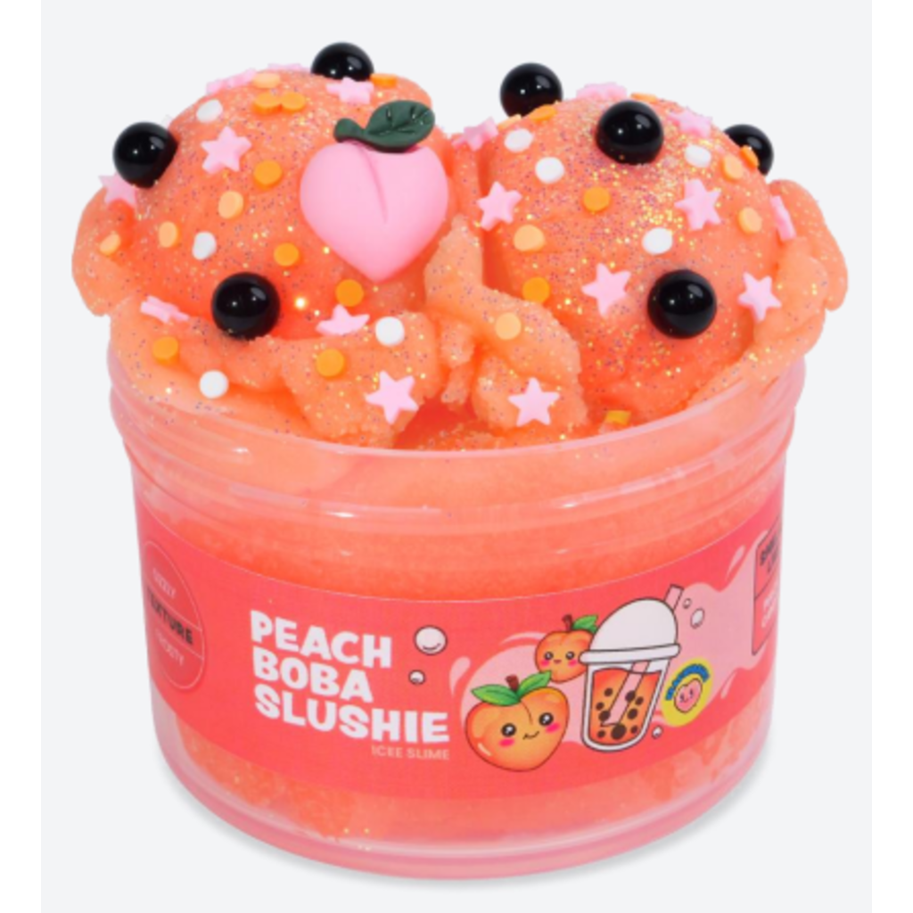Peachybbies- Peach Boba Slushie Slime