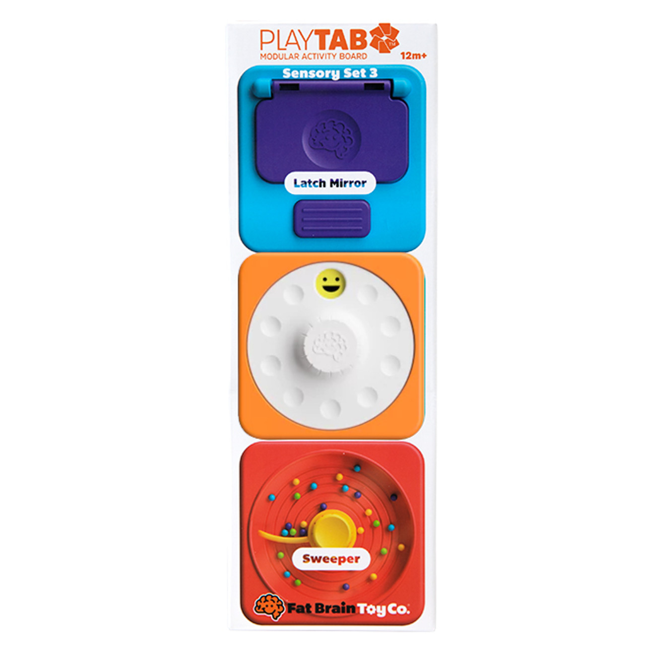 PlayTab Sensory Set 3 - Sweeper, Latch Mirror, Picture Dial