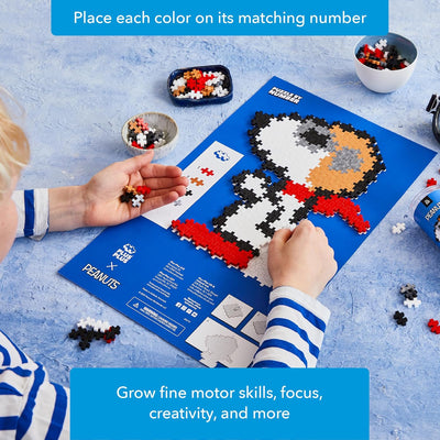 Plus Plus Peanuts 275 Piece Puzzle by Number Snoopy Flying Ace
