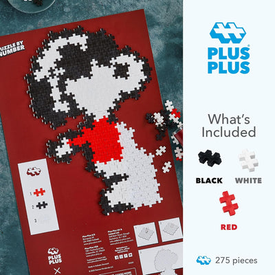 Plus Plus Peanuts 275 Piece Puzzle by Number Snoopy Joe Cool