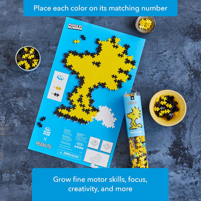 Plus Plus Peanuts 275 Piece Puzzle by Number Woodstock