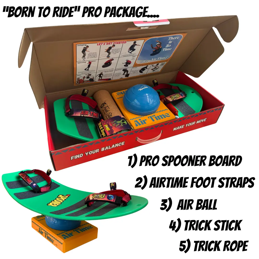 Spooner Board Pro “Born To Ride” Package with AirTime Footstraps
