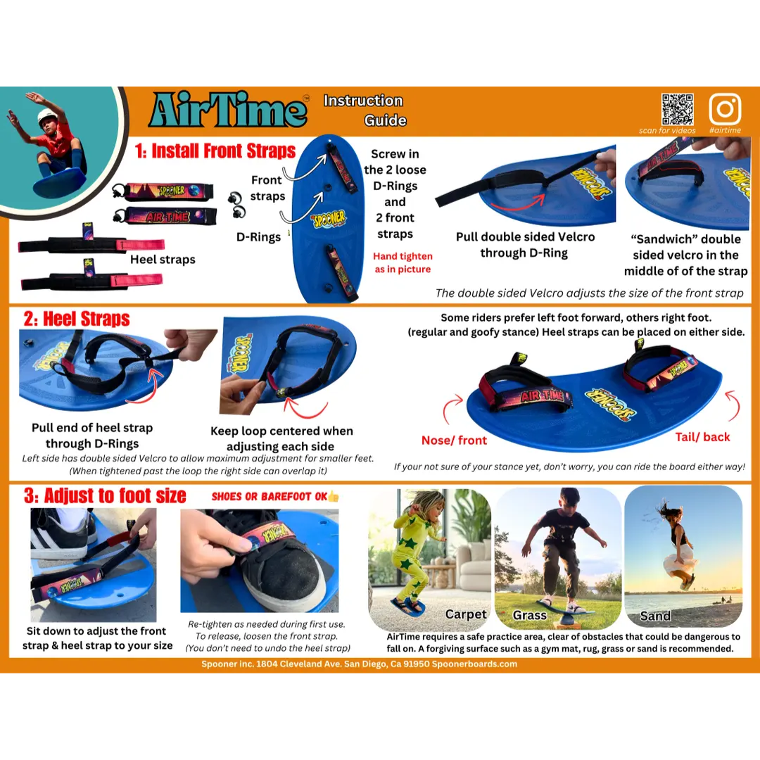 Spooner Board Pro “Born To Ride” Package with AirTime Footstraps