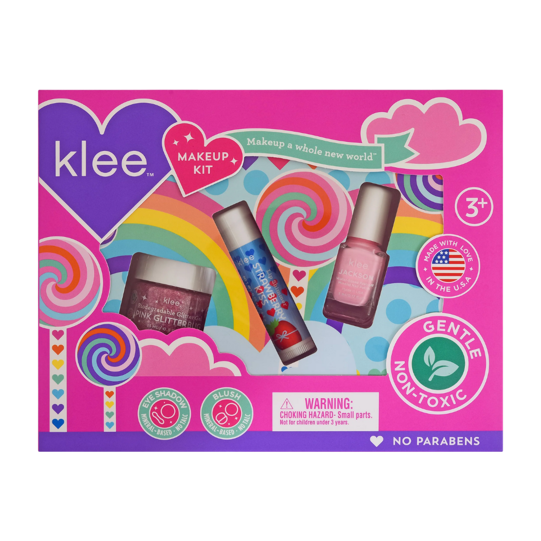 Spinning Pink Makeup Kit with Bioglitter