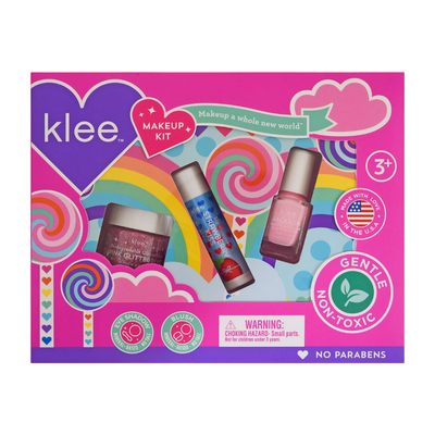 Spinning Pink Makeup Kit with Bioglitter