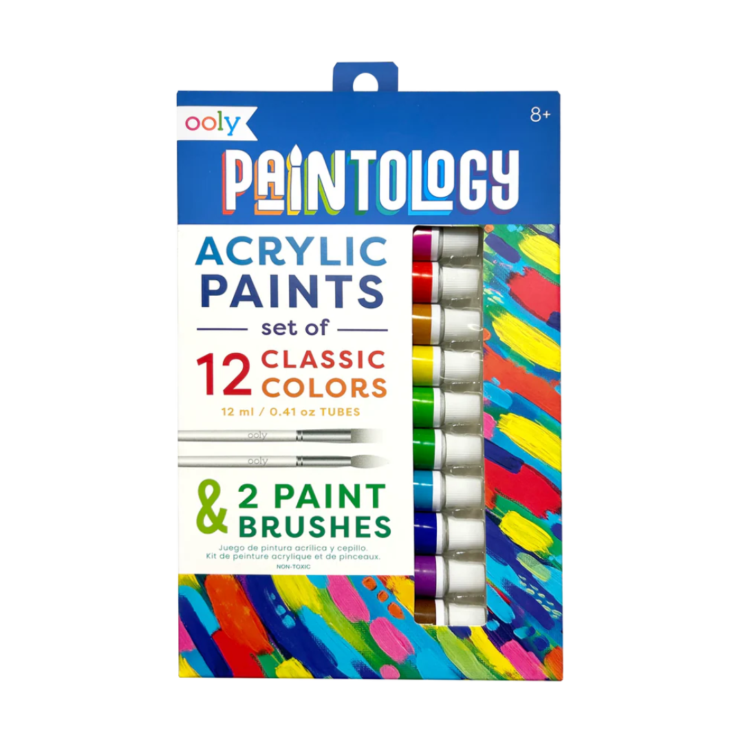 Paintology Acrylic Paints Set - Classic Colors - Set of 12
