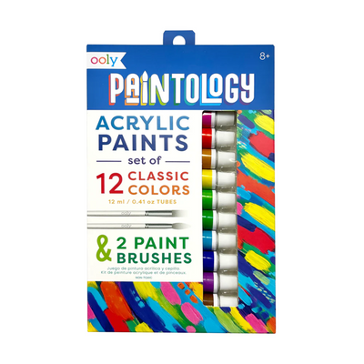 Paintology Acrylic Paints Set - Classic Colors - Set of 12