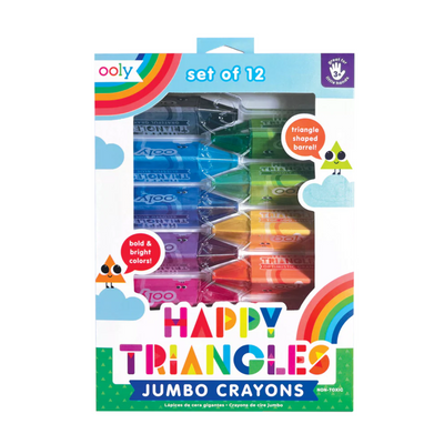 Happy Triangles Set of 12 Jumbo Crayons