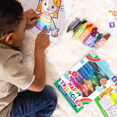Happy Triangles Set of 12 Jumbo Crayons