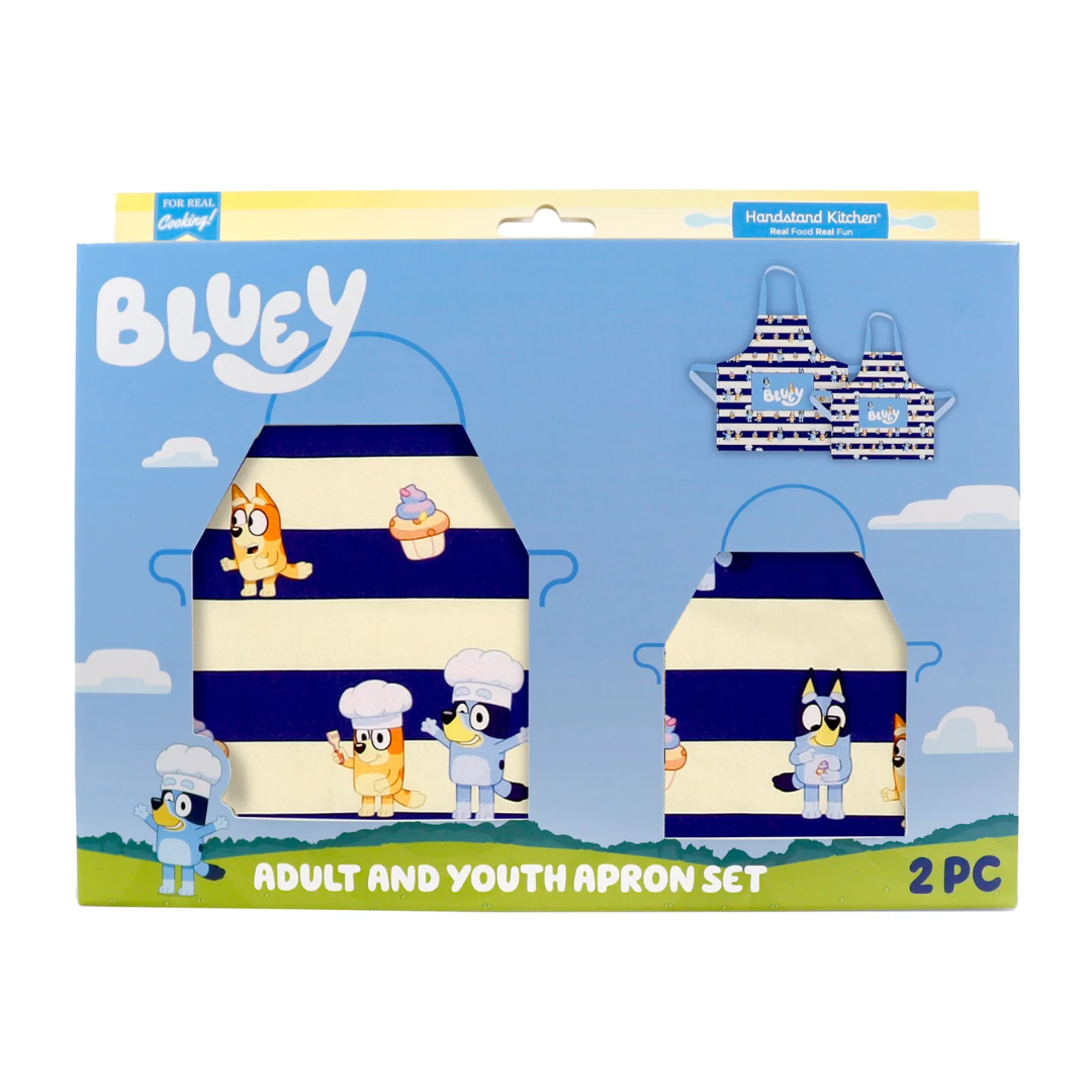 Handstand Kitchen Bluey Adult and Child Apron Set