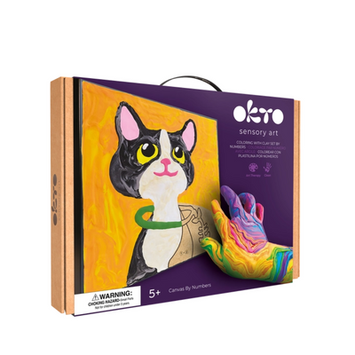 OKTO Sensory Clay by Numbers Art Kit - Cat