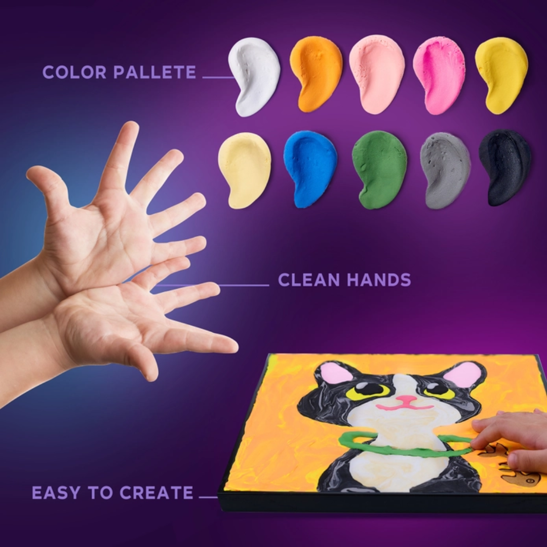OKTO Sensory Clay by Numbers Art Kit - Cat