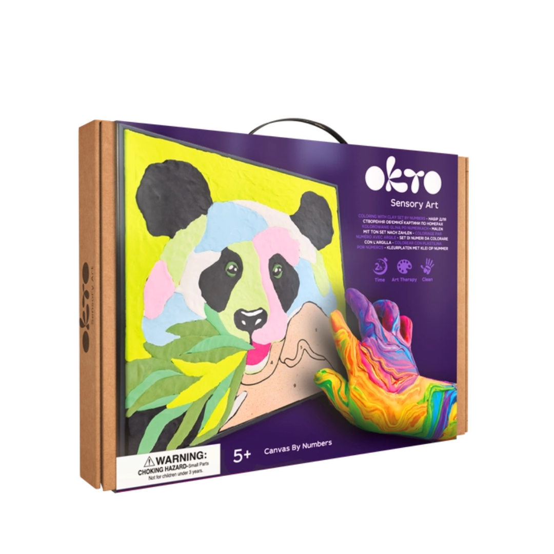 OKTO Sensory Clay by Numbers Art Kit - Panda