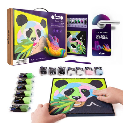 OKTO Sensory Clay by Numbers Art Kit - Panda