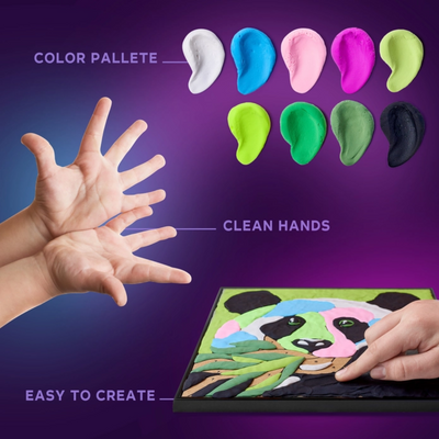 OKTO Sensory Clay by Numbers Art Kit - Panda