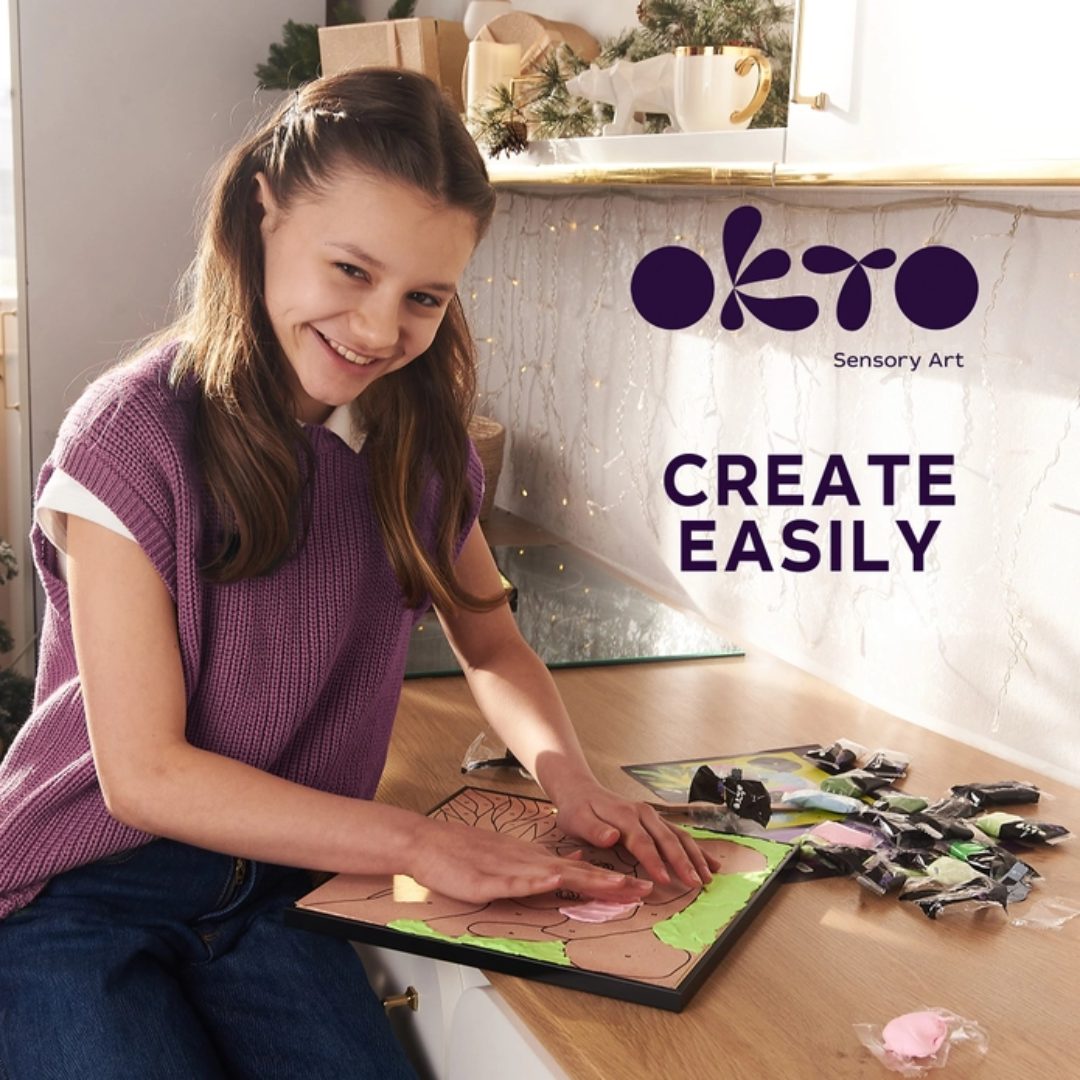 OKTO Sensory Clay by Numbers Art Kit - Panda