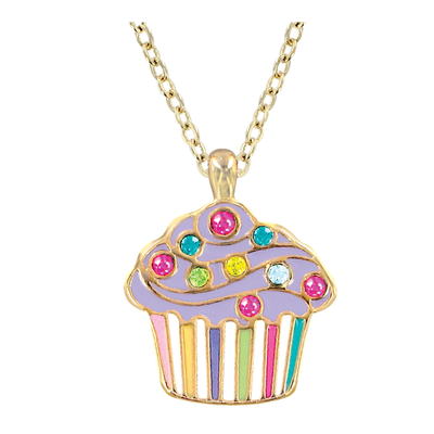 Purple Cupcake Necklace and Jewelry Case