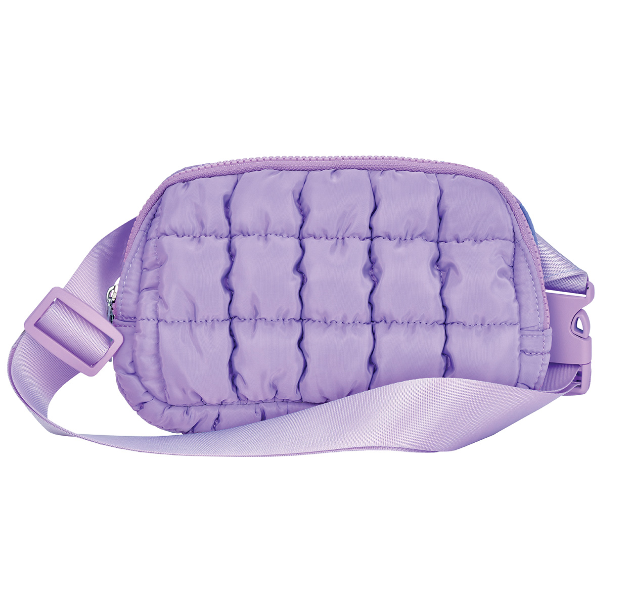 Purple Quilted Belt Bag