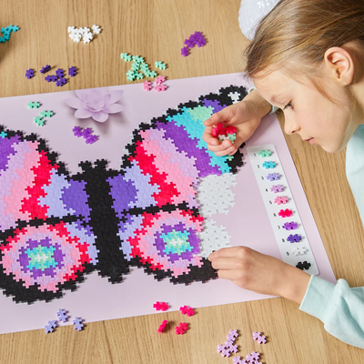 Plus Plus Puzzle by Number Butterfly