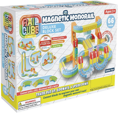 Rail Cube Magnetic Monorail Deluxe 66 Block Set