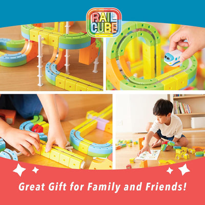 Rail Cube Magnetic Monorail Deluxe 66 Block Set