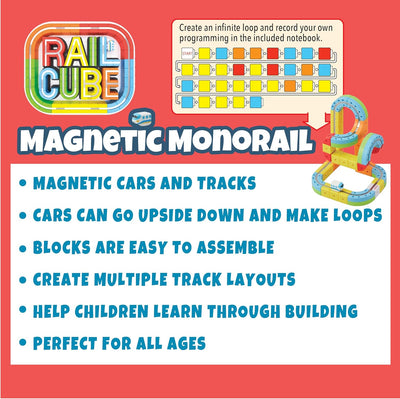 Rail Cube Magnetic Monorail Starter 32 Block Set