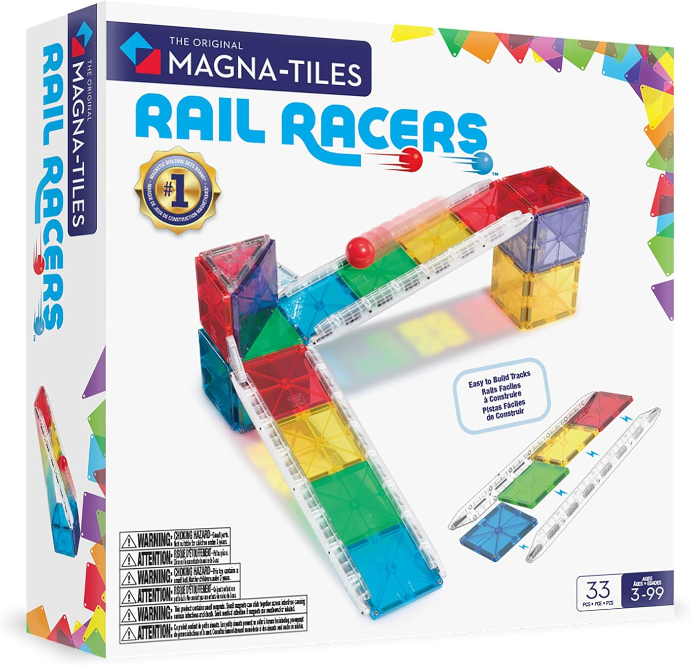 Magnatiles Rail Racers 33 Piece Set