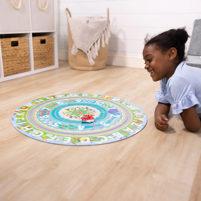 Round the Shore Floor Puzzle with Track and Cars