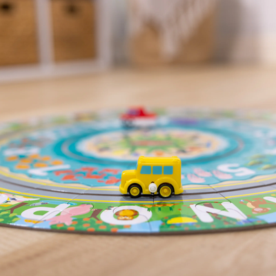 Round the Shore Floor Puzzle with Track and Cars