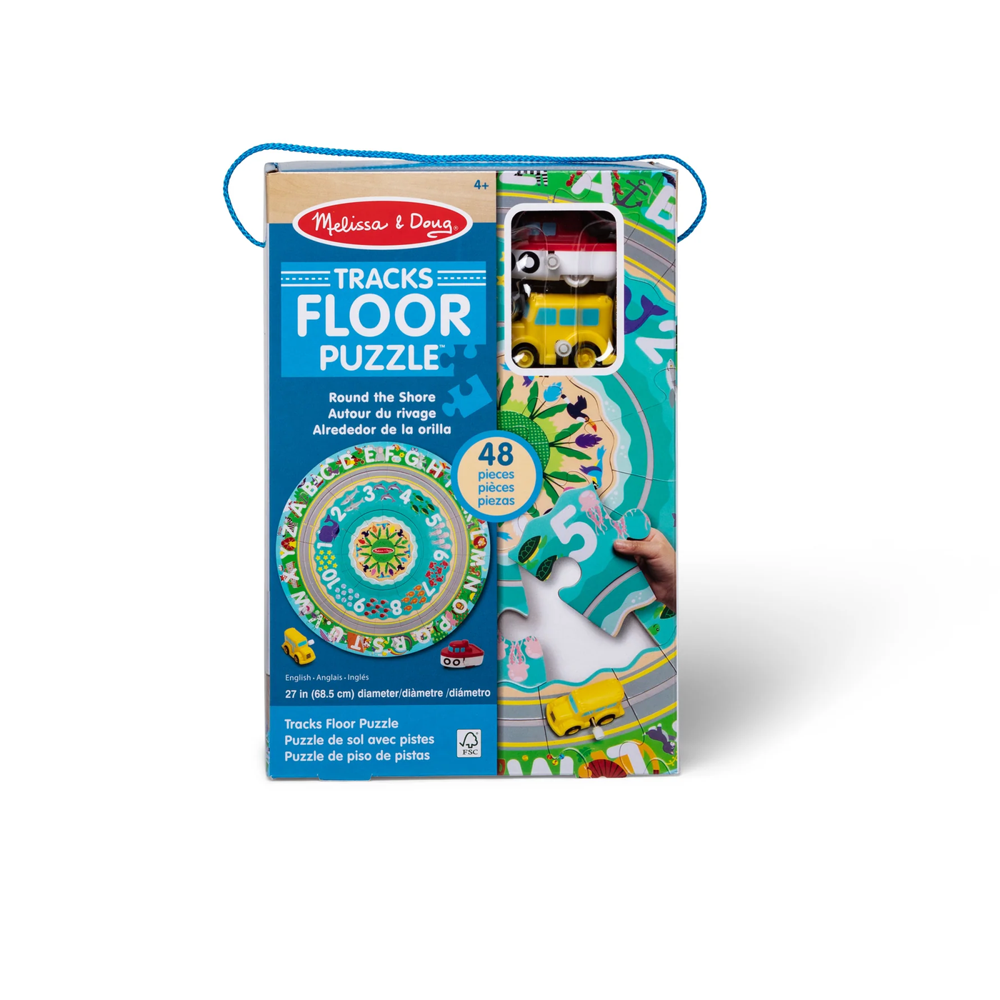 Round the Shore Floor Puzzle with Track and Cars