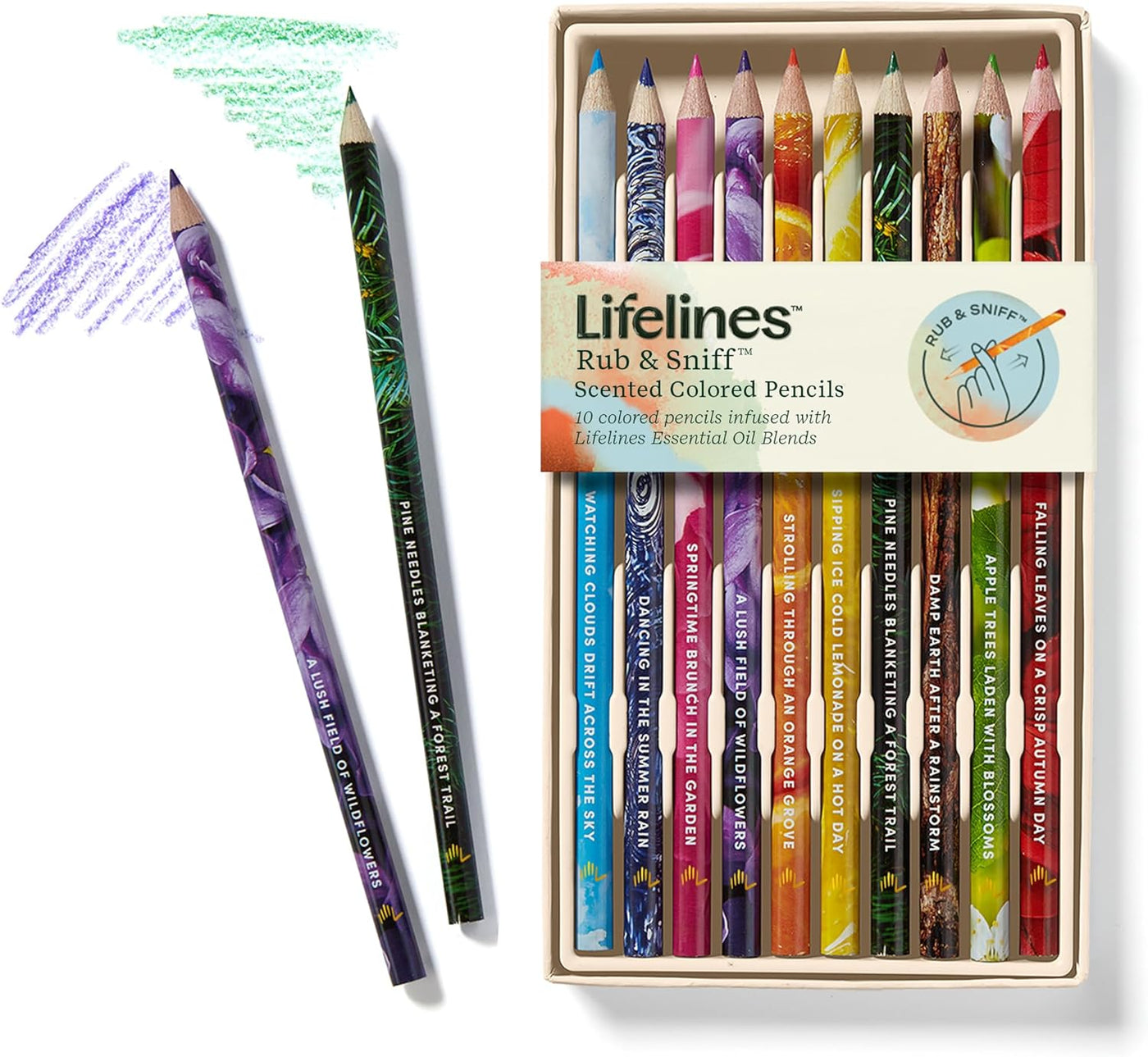 Lifelines Rub & Sniff Scented Colored Pencils