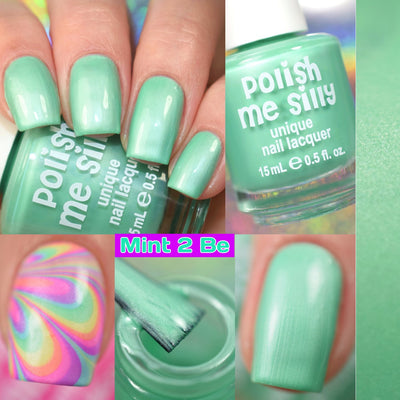 Mint 2 Be - Bright Lights Solid Pearl Satin Mint Polish Nail Polish