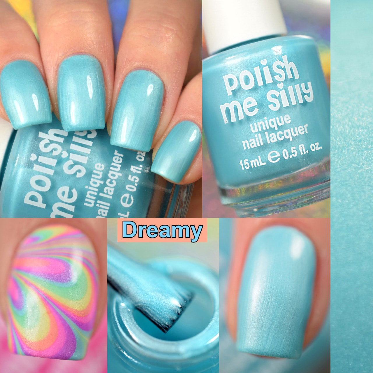 Dreamy Blue- Bright Lights Solid Pearl Satin Blue Polish Nail Polish