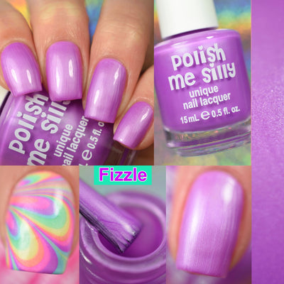 Fizzy Purple- Bright Lights Solid Pearl Satin Purple Polish Nail Polish