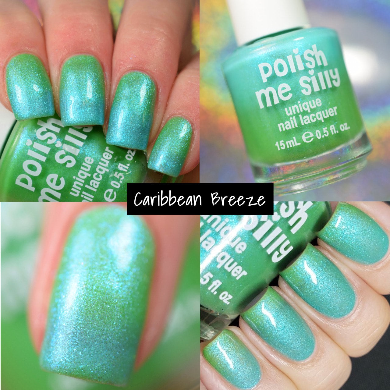 Caribbean Breeze- Neon POP Thermal Color Changing Blue Green Nail Polish