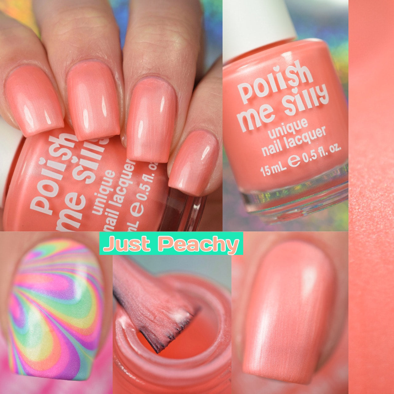 Just Peachy - Bright Lights Solid Pearl Satin Peach Polish Nail Polish