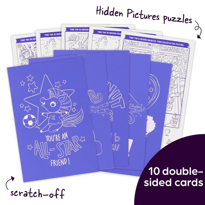 Fun to Go Scratch and Play Unicorn Hidden Pictures