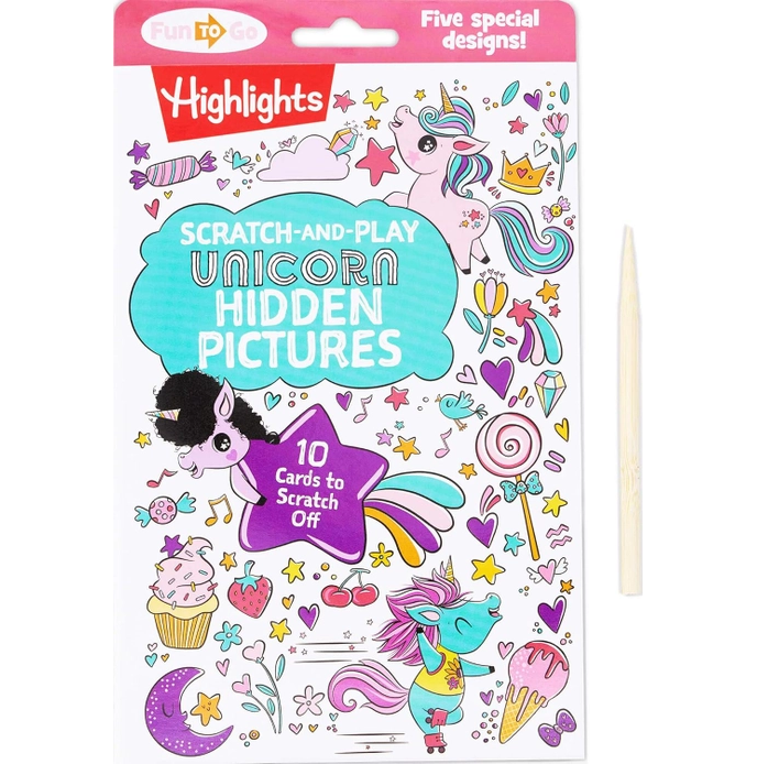 Fun to Go Scratch and Play Unicorn Hidden Pictures