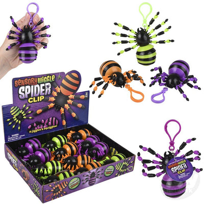 3" Sensory Wiggle Spider Fidget Clip