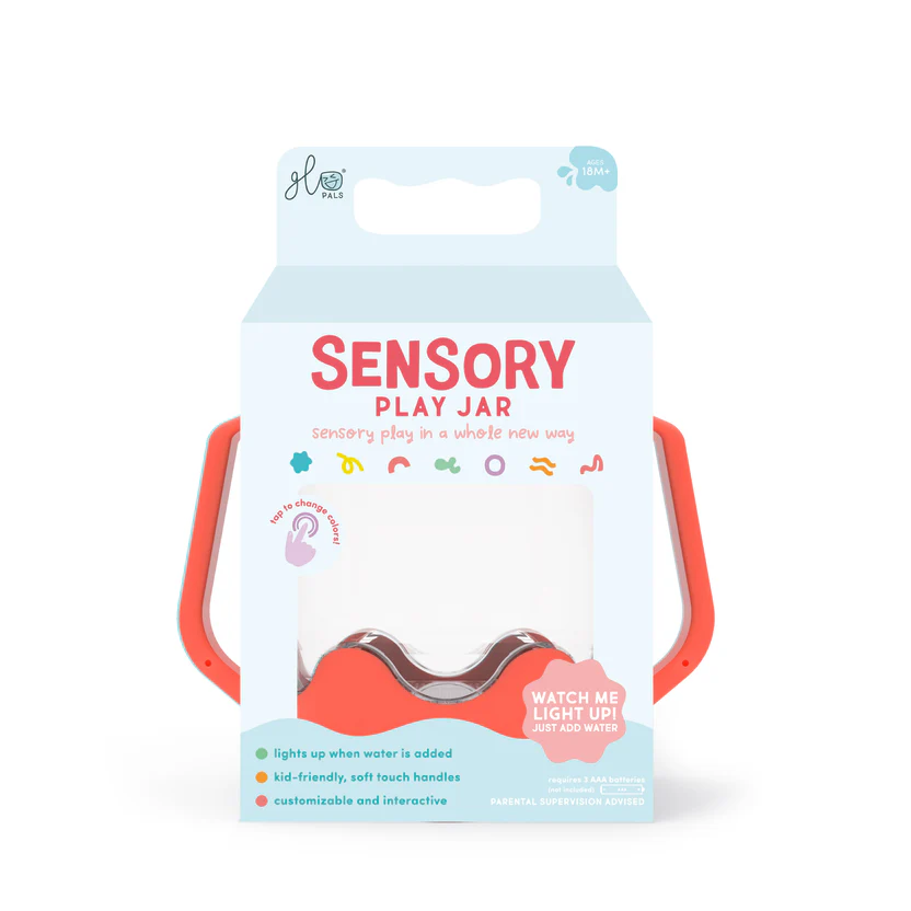 Sensory Play Jar Coral Red