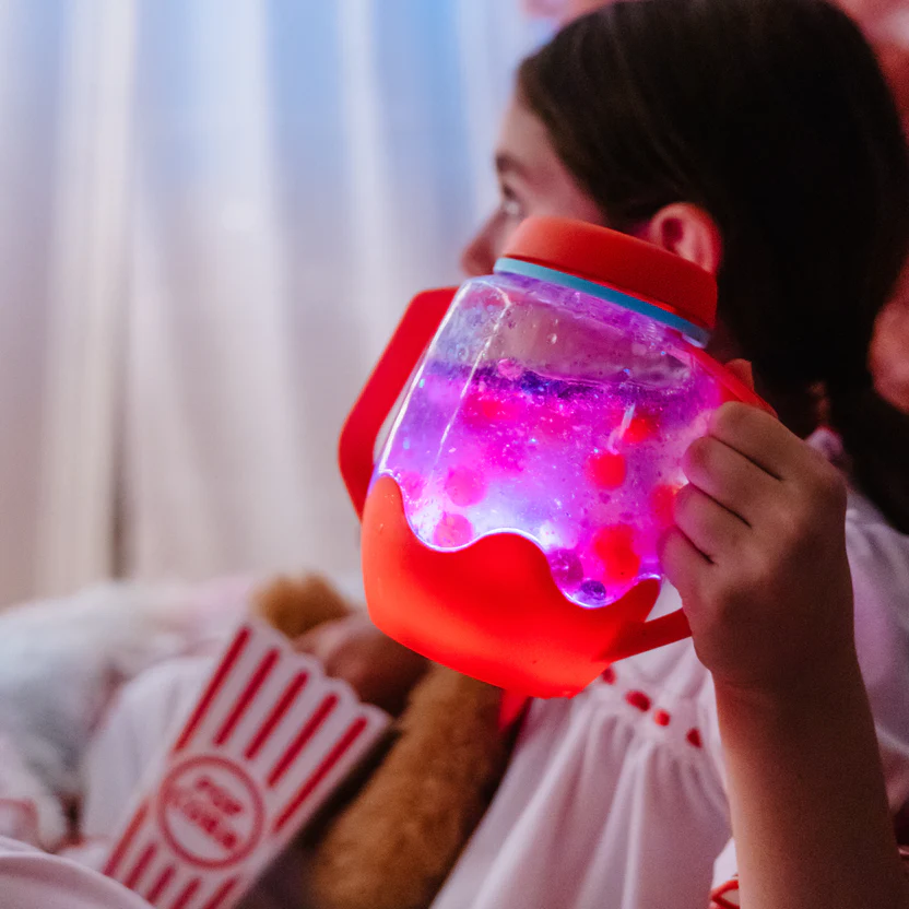 Sensory Play Jar Coral Red